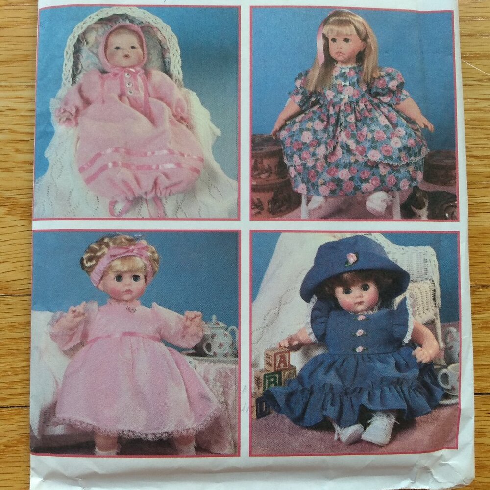 Vintage Doll Clothes Sewing Pattern Dress 12" to 22" Dolls Simplicity 9286 UNCUT